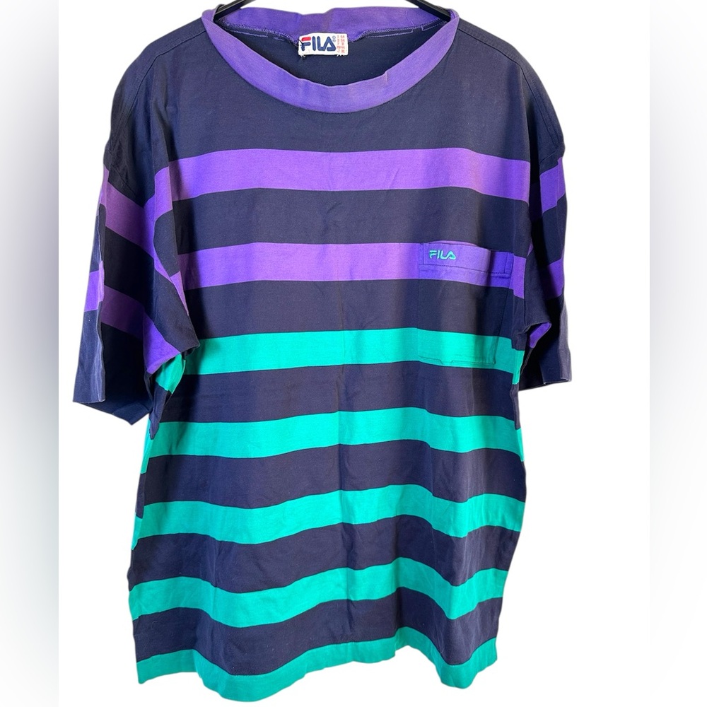 Vintage Fila stripped t shirt